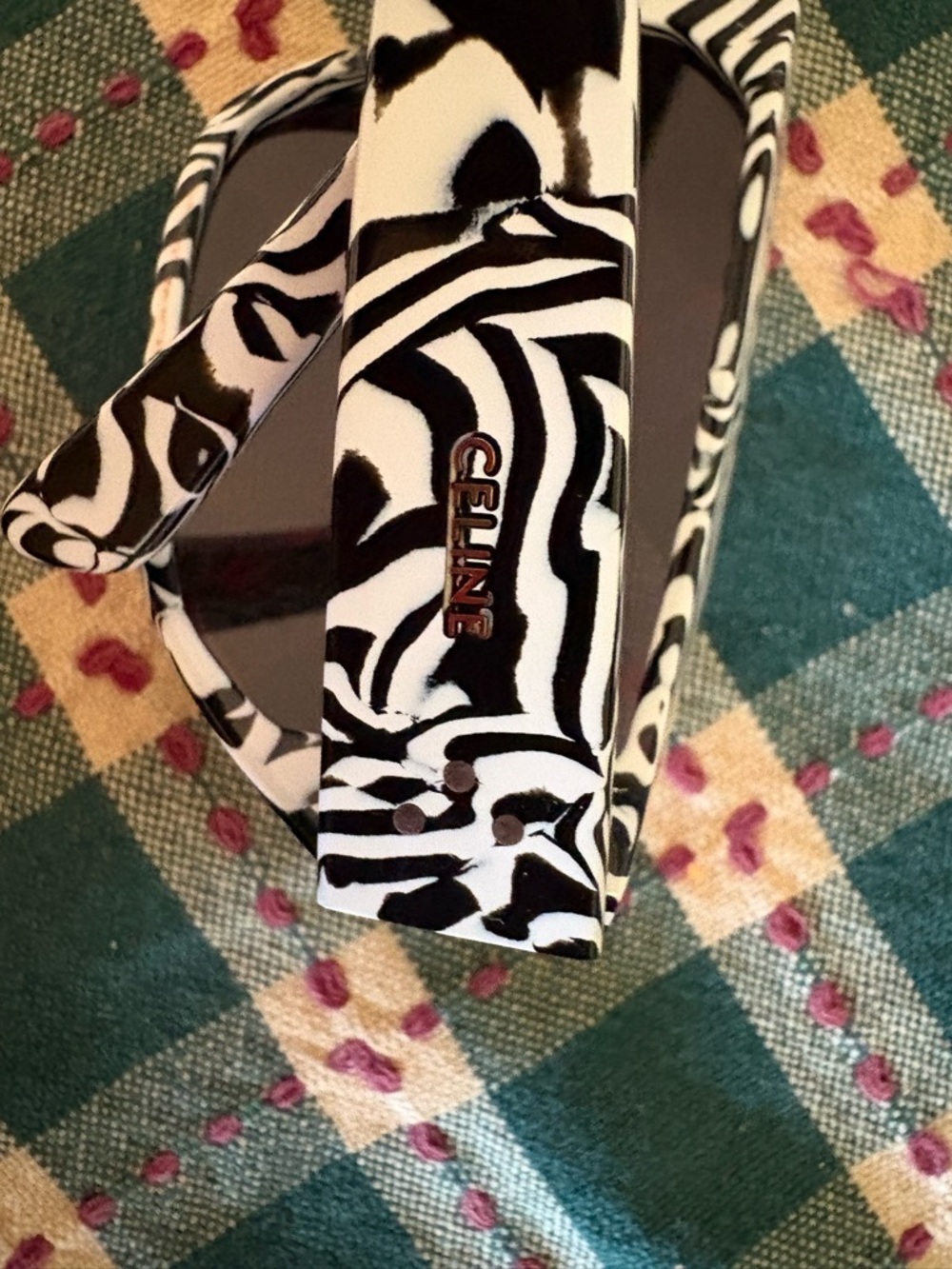 Celine Paris CL401951 04A Zebra Smoke Shield Mask Sunglasses CL 40195 w case New - Picture 4 of 7